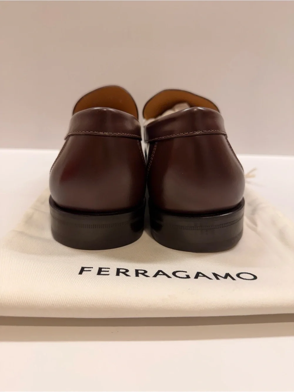 Salvatore Ferragamo Fort Cocoa Brown Calf Leather Bit Loafers Men’s 11E (Narrow)
